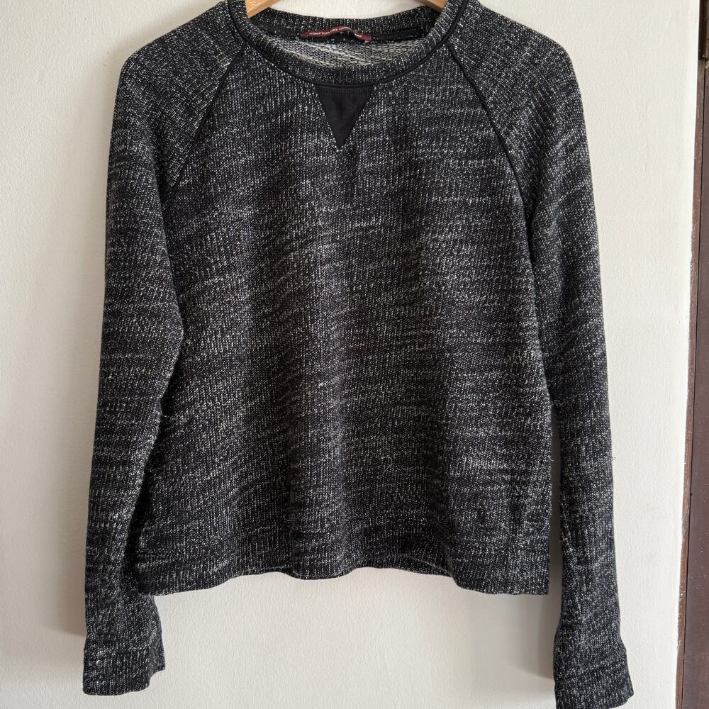 COMPTOIR des COTONNIERS | Black White Melange Raglan Sleeve Sweater | Large